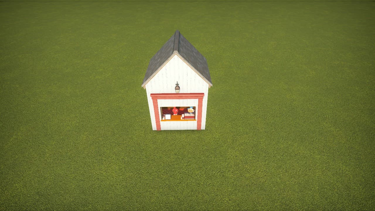 Simple white wood food stall — Planet Coaster Steam Workshop preview image