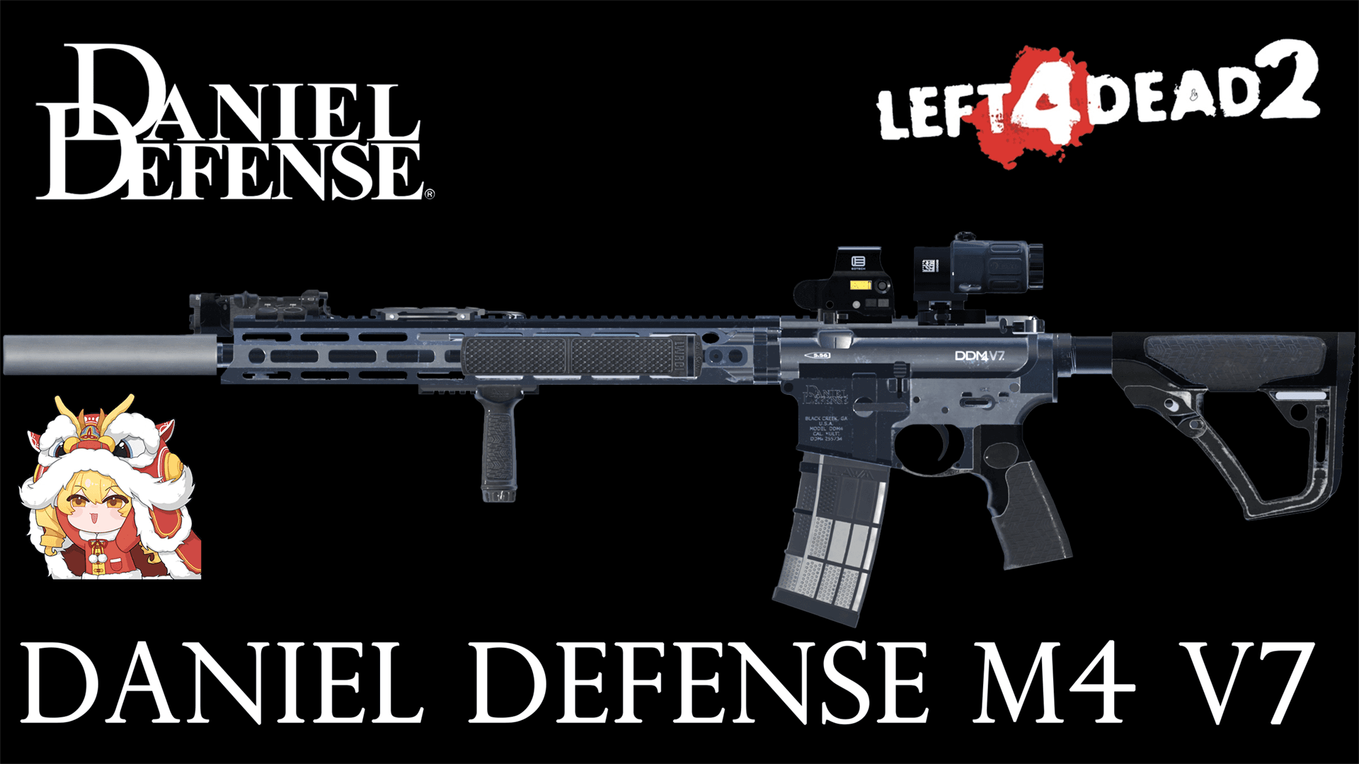 Daniel Defense M4 V7 replace M16 — Left 4 Dead 2 Steam Workshop preview image