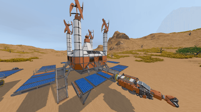 Modular Base  Starter Hub With Miner — Space Engineers Workshop preview