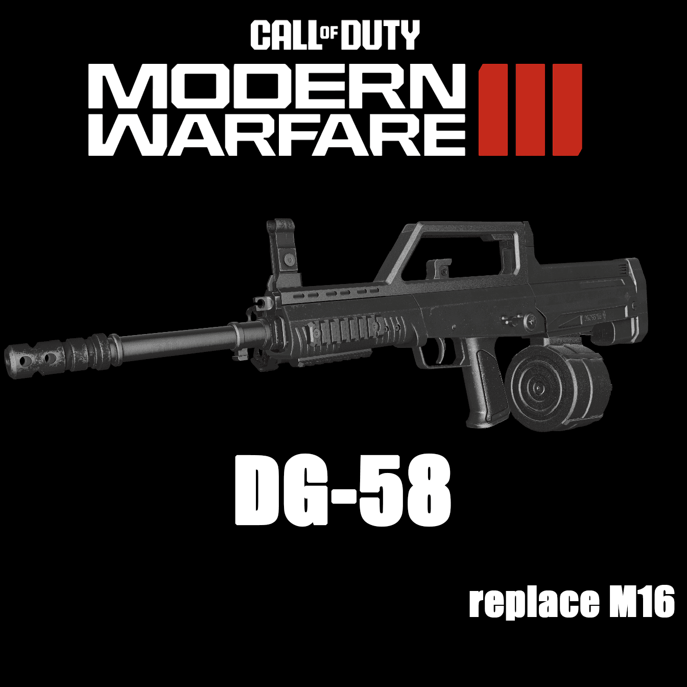 COD:MW23 DG-58 LSW replace M16
 — Left 4 Dead 2 Steam Workshop preview image