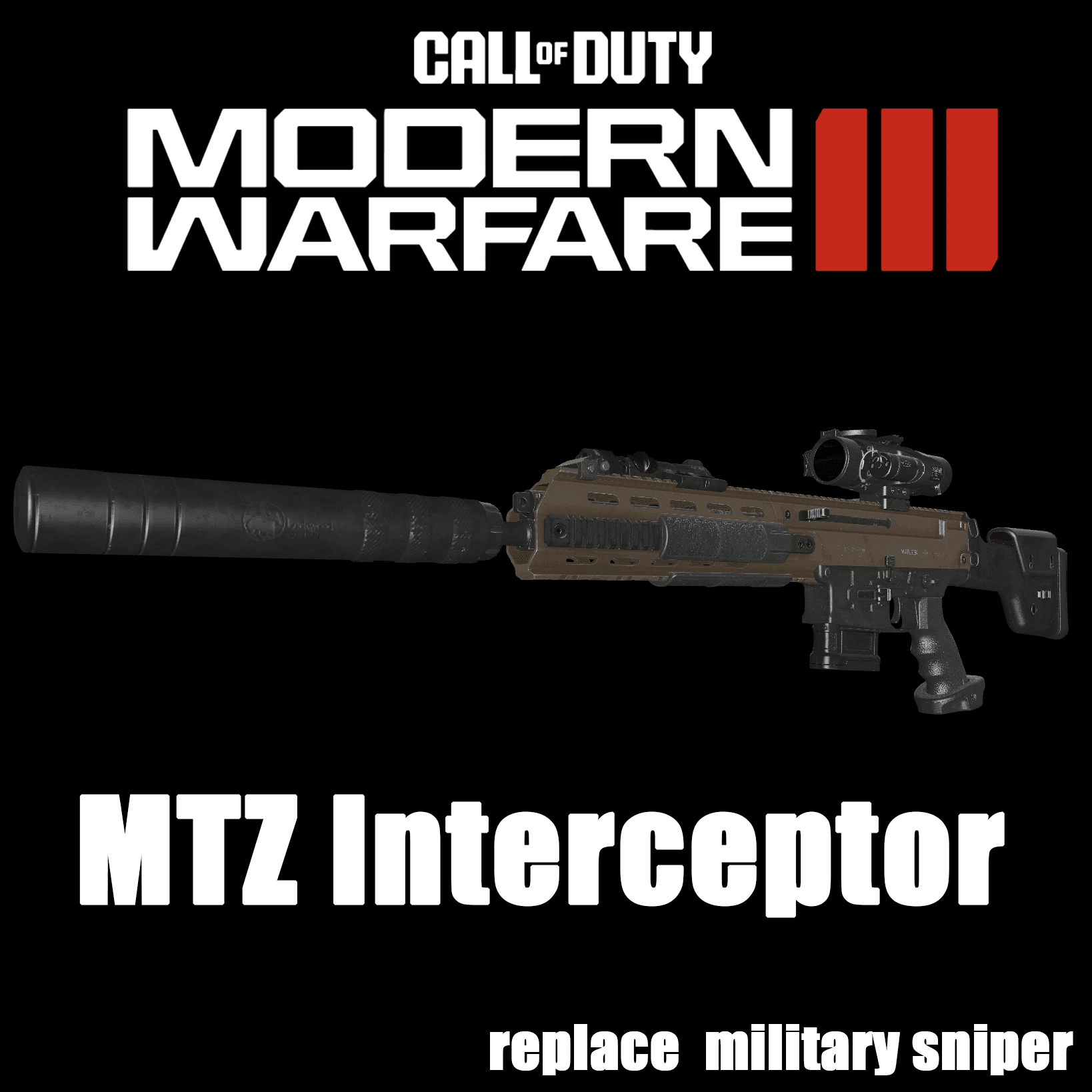 COD:MW23 MTZ Interceptor replace military sniper — Left 4 Dead 2 Steam Workshop preview image