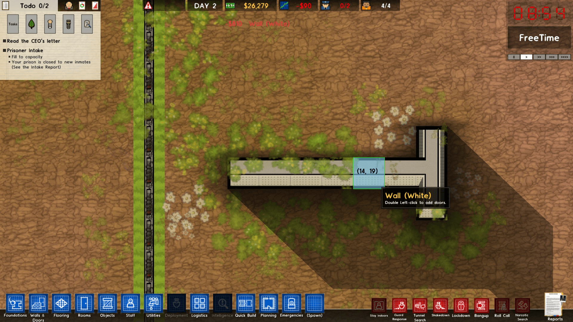  PADDED WHITE WALLS — Prison Architect Workshop preview