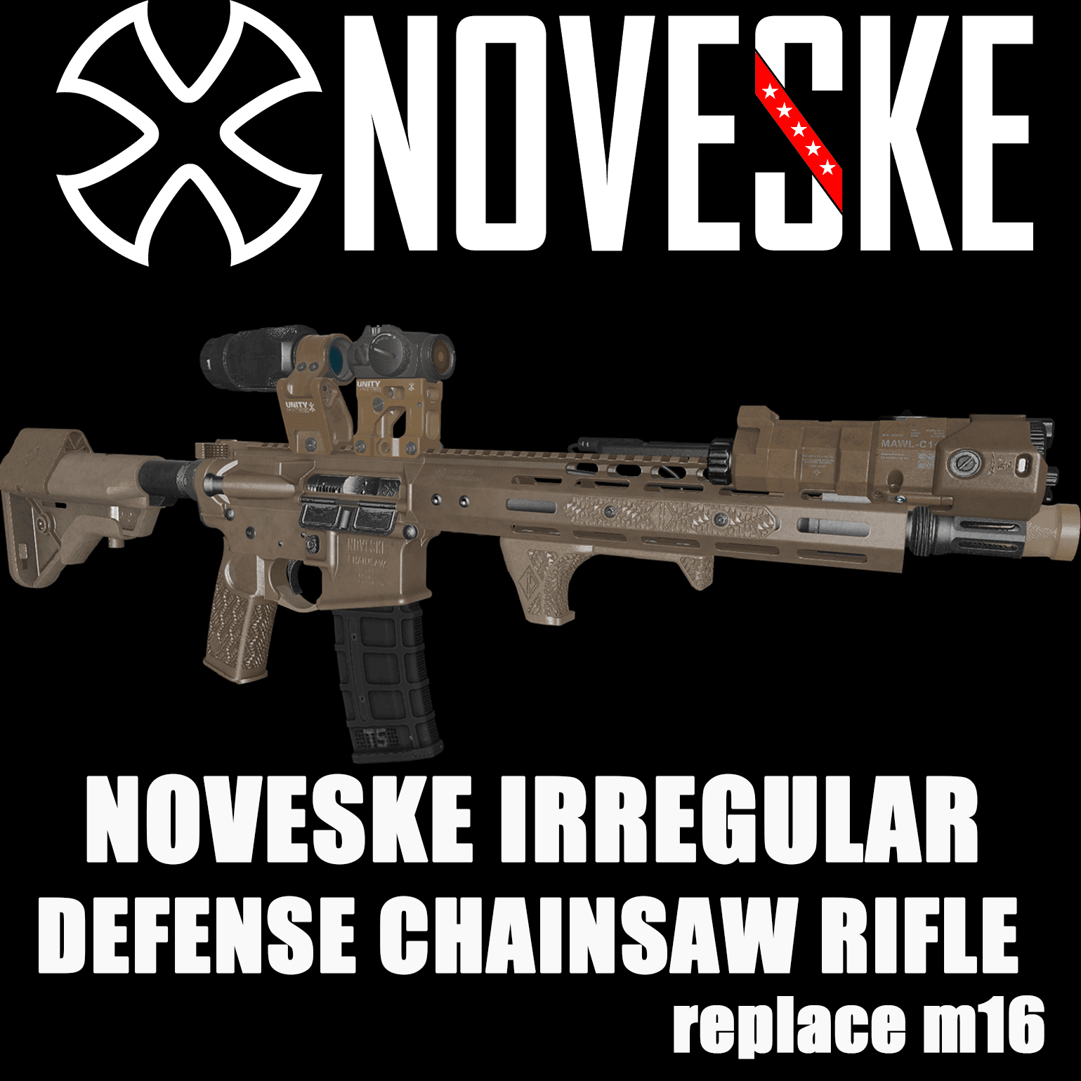 NOVESKE IRREGULAR DEFENSE CHAINSAW RIFLE replace M16
 — Left 4 Dead 2 Steam Workshop preview image
