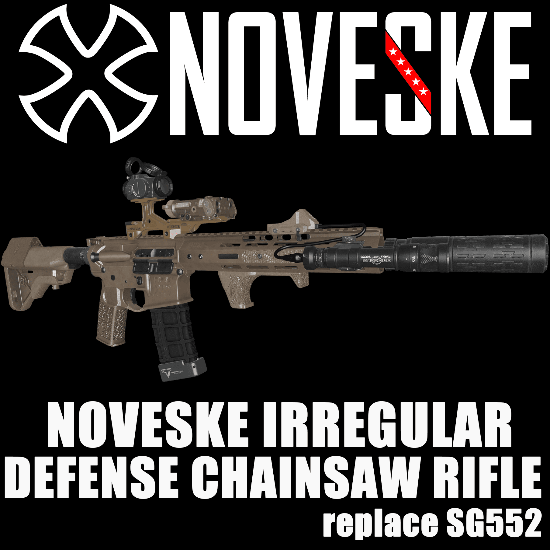 NOVESKE IRREGULAR DEFENSE CHAINSAW RIFLE replace SG552
 — Left 4 Dead 2 Steam Workshop preview image