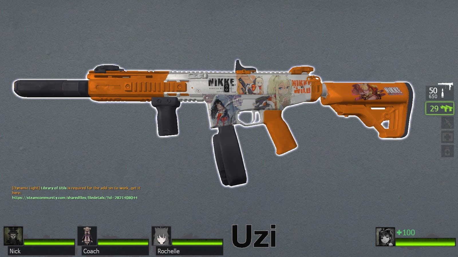 NIKKE托比MWII ISO9mm DrummagVersion替换uzi
 — Left 4 Dead 2 Steam Workshop preview image