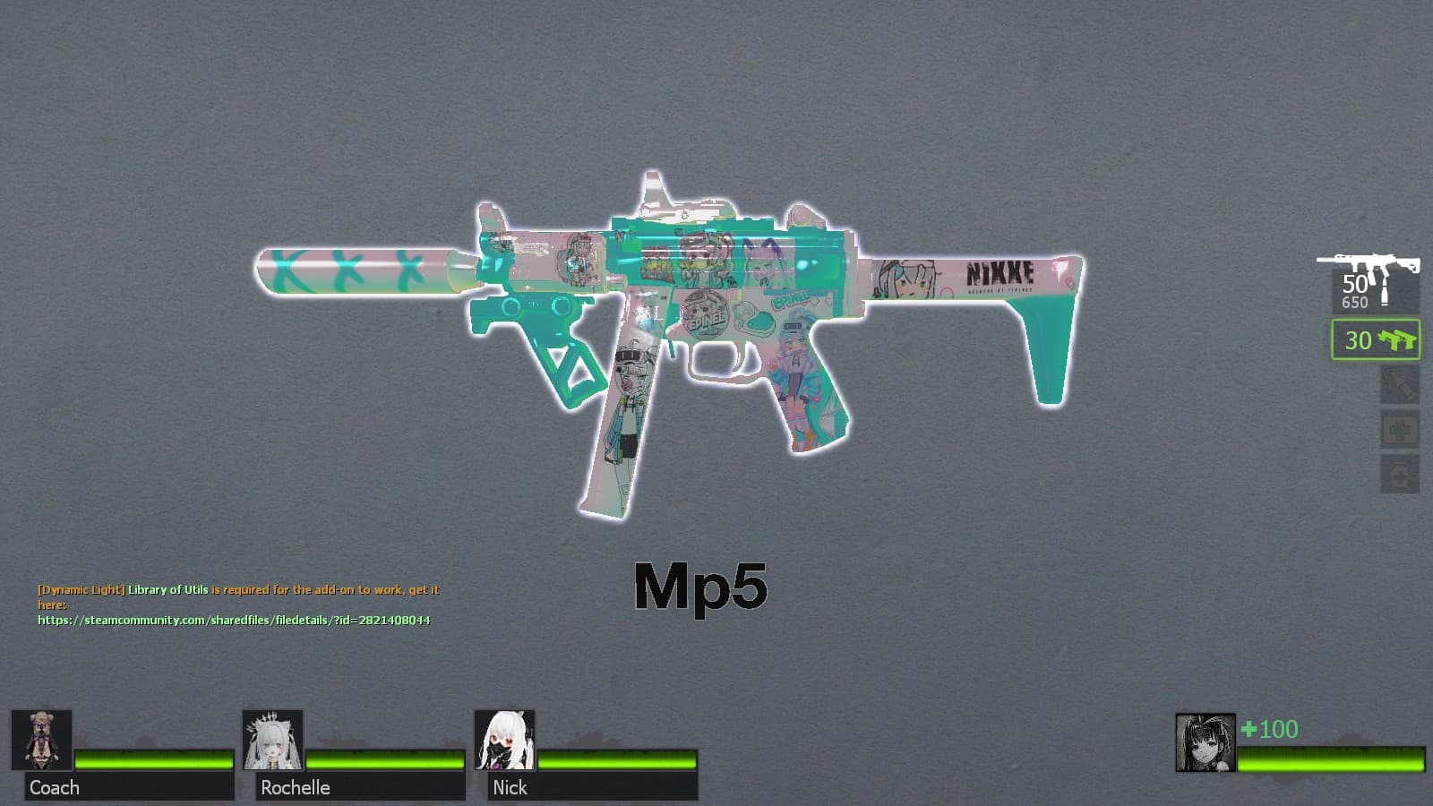 NIKKE艾菲涅尔HECKLER & KOCH MP5K-A1 Custom替换MP5
 — Left 4 Dead 2 Steam Workshop preview image