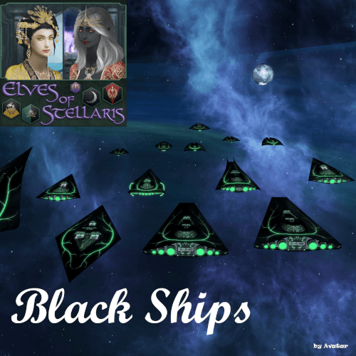 Elves of Stellaris - Ship Recolor - Black — Stellaris Steam Workshop preview image