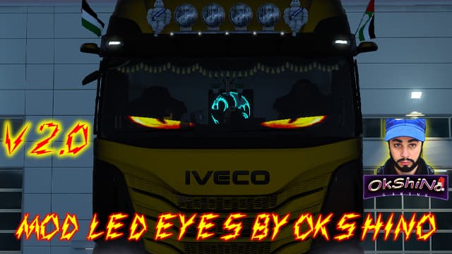 Mod LED Eyes V2.0 BY OkShiNo — Euro Truck Simulator 2 Steam Workshop preview image