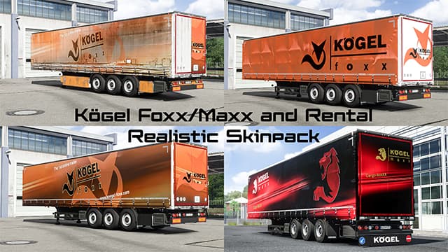 Kögel Foxx/Maxx and Rental Realistic Skinpack — Euro Truck Simulator 2 Workshop preview