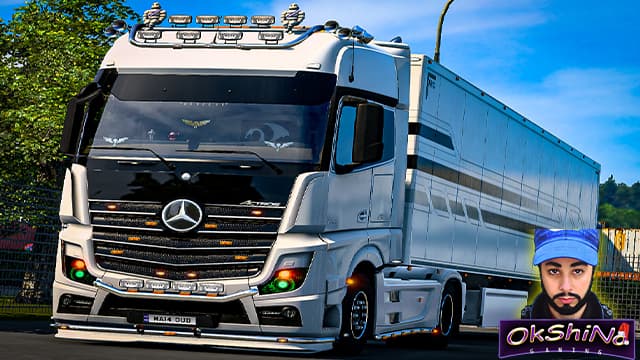 MERCEDES ACTROS 2014 WHITE & TRAILER BY OkShiNo TMP Online — Euro Truck Simulator 2 Steam Workshop preview image