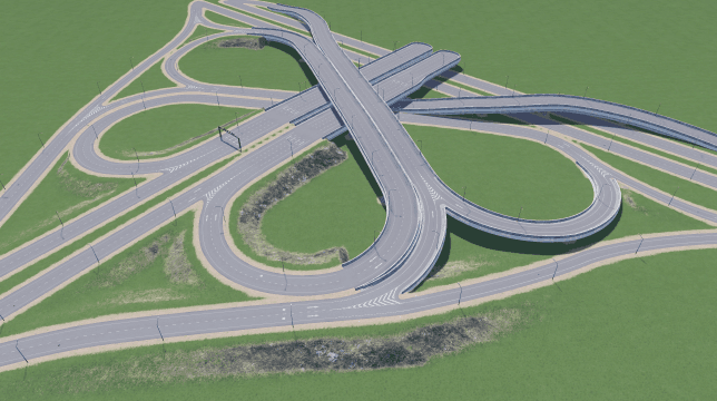 Double Bow Trumpet for JCT [3Lv] — Cities: Skylines Steam Workshop preview image