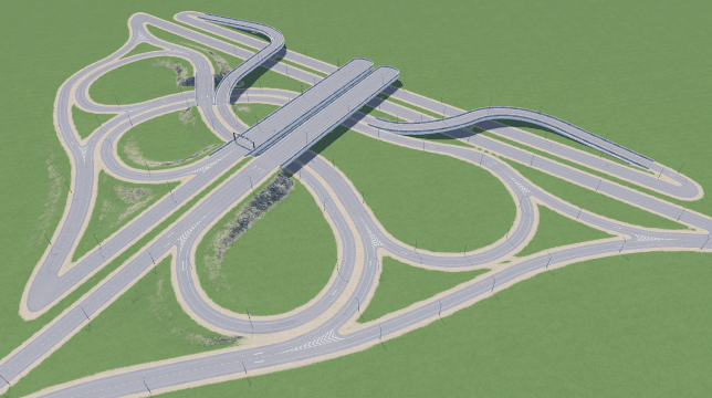 Tilted Double Bow Trumpet for IC [2Lv] — Cities: Skylines Workshop preview