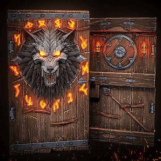 Wolf Warrior | Wooden Door (Glow) — Rust Workshop preview