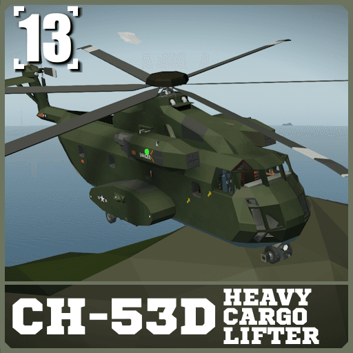CH-53D Heavy Transport Cargo Helicopter — Stormworks: Build and Rescue Steam Workshop preview image