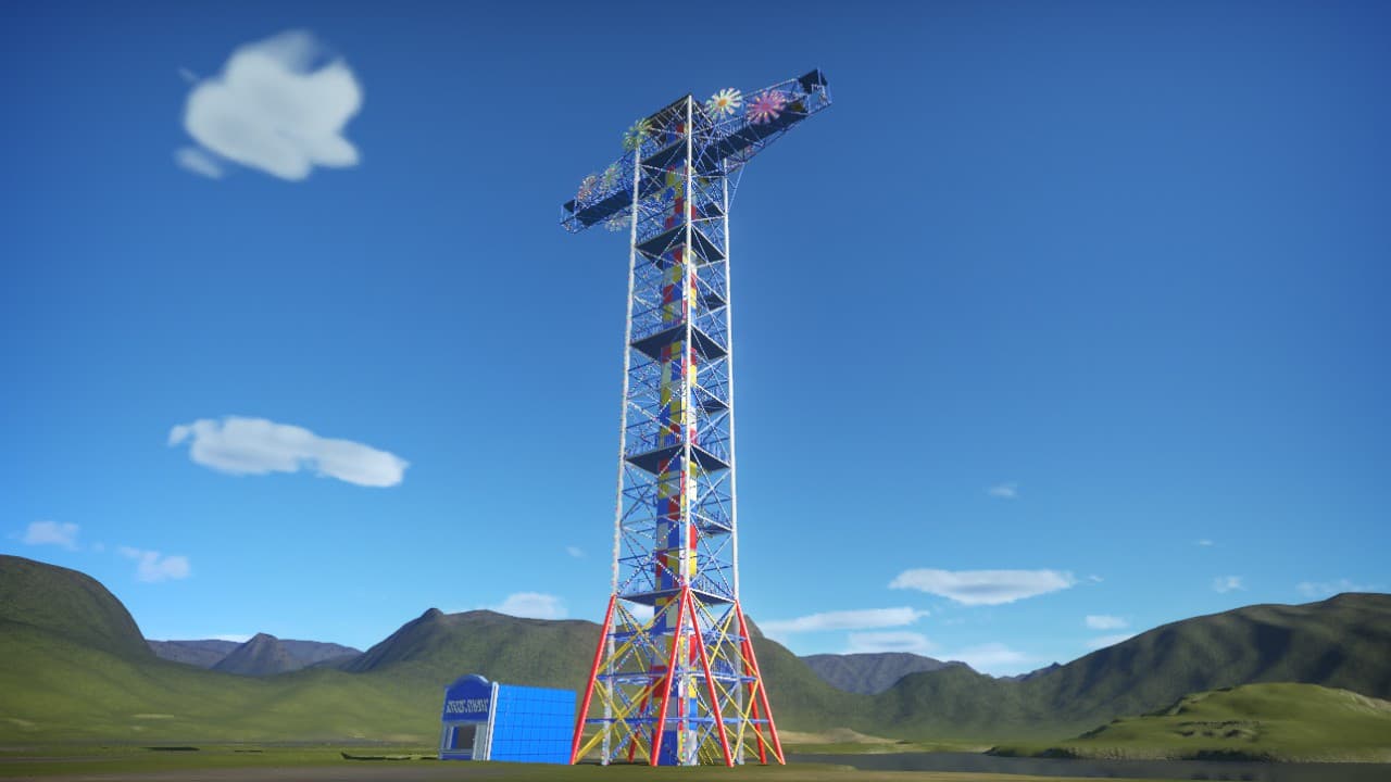 成都欢乐谷50米蹦极塔 Bungee Jumping Tower — Planet Coaster Steam Workshop preview image