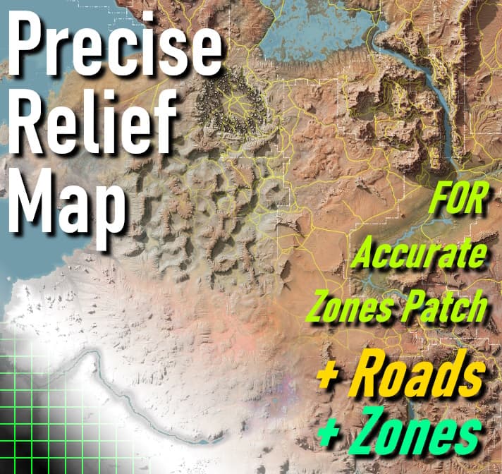 Precise Relief Map + Accurate Zones Patch (Roads+Zones) — Kenshi Workshop preview