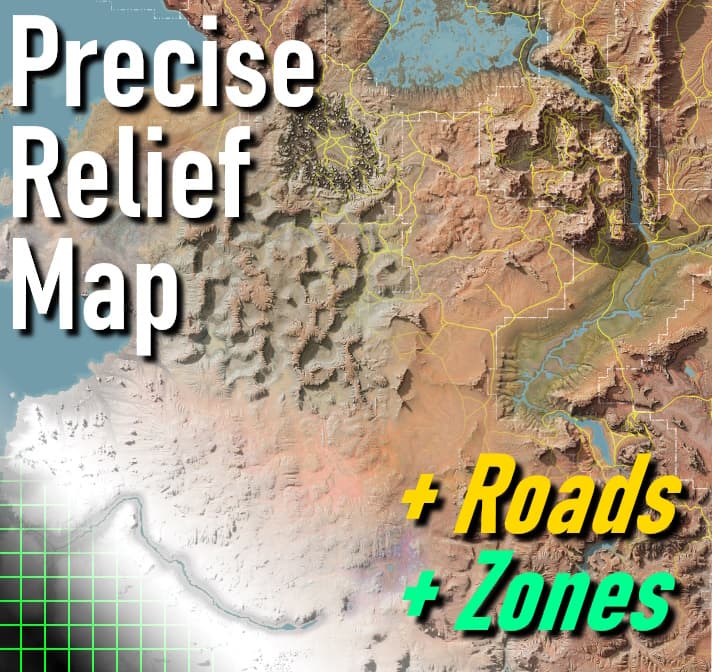 Precise Relief Map - Roads+Zones — Kenshi Steam Workshop preview image
