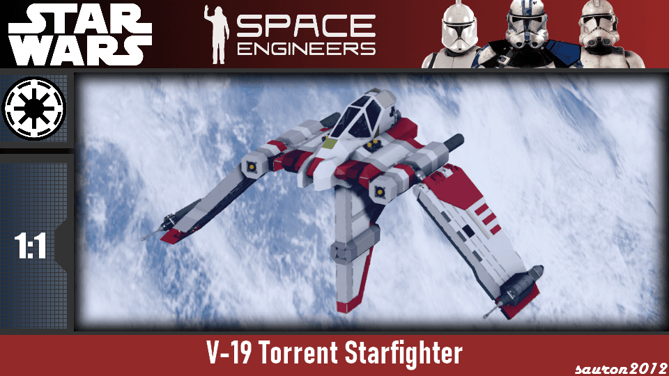 Star Wars - V-19 Torrent Starfighter — Space Engineers Steam Workshop preview image