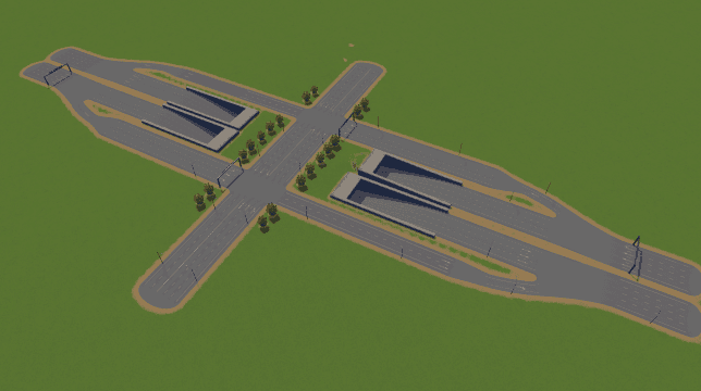 Compact Highway Interchange - Modifed — Cities: Skylines Workshop preview