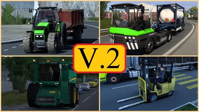 Slow Traffic Vehicles V.2 — Euro Truck Simulator 2 Steam Workshop preview image