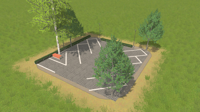 Small Luxury Parking Lot 2x2 — Cities: Skylines Workshop preview