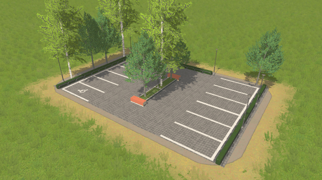 Medium Luxury Parking Lot 3x2 — Cities: Skylines Workshop preview
