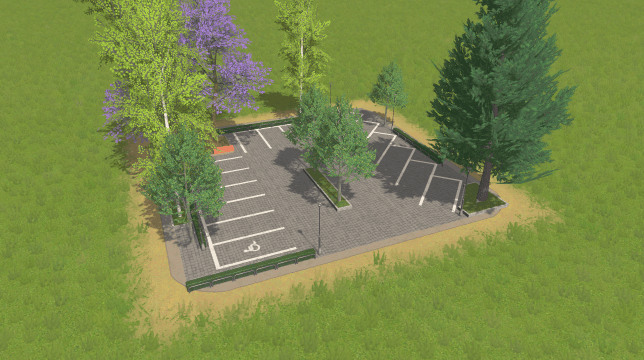 Big Luxury Parking Lot 3x3 — Cities: Skylines Workshop preview