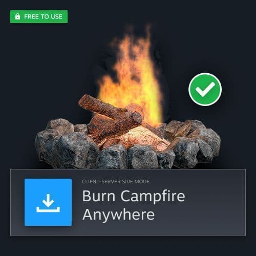 Burn Campfire Anywhere — DayZ Workshop preview
