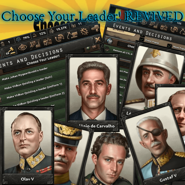 Choose Your Leader! REVIVED — Hearts of Iron IV Steam Workshop preview image