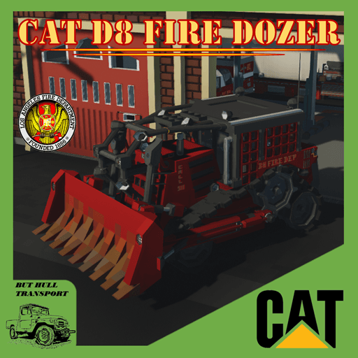 CAT D8 Fire Dozer LAFD — Stormworks: Build and Rescue Steam Workshop preview image