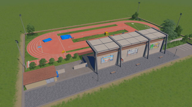 Park 12x8 Track and field — Cities: Skylines Steam Workshop preview image
