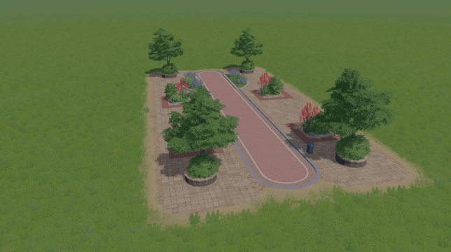 Park 3x6 Long Plaza — Cities: Skylines Steam Workshop preview image