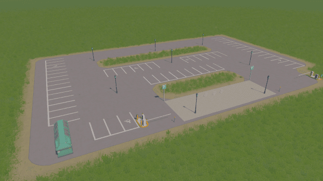 Park 9x6 Grosser parking lot — Cities: Skylines Steam Workshop preview image