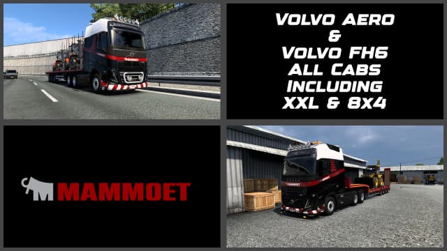 Mammoet Volvo Aero & FH6 – Now with Painted DLC Parts! — Euro Truck Simulator 2 Steam Workshop preview image