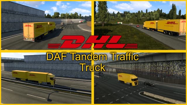 DHL DAF Tandem Traffic — Euro Truck Simulator 2 Workshop preview