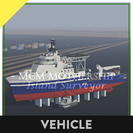 SERCO/RIM Marine Dynamics 'Island Surveyor' MCM Mothership and Deepsea Cable Tender — Stormworks: Build and Rescue Workshop preview
