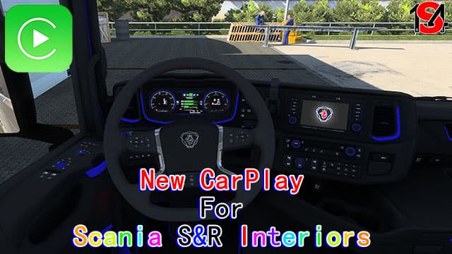 New CarPlay For Scania S&R Interiors — Euro Truck Simulator 2 Workshop preview