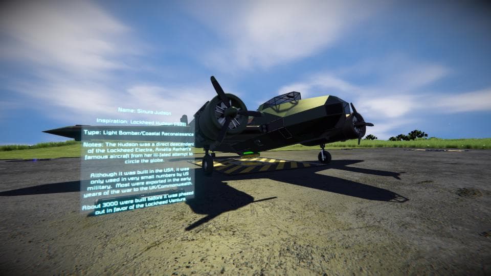 Sinura Judson (Lockheed Hudson replica) — Space Engineers Steam Workshop preview image