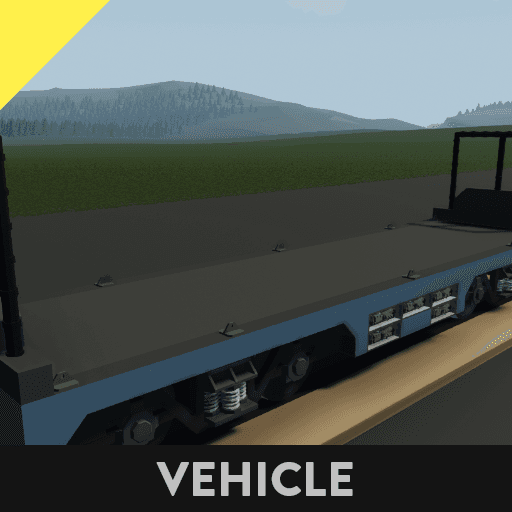 Trans-Island Line Raised Flatbed Railcar — Stormworks: Build and Rescue Steam Workshop preview image