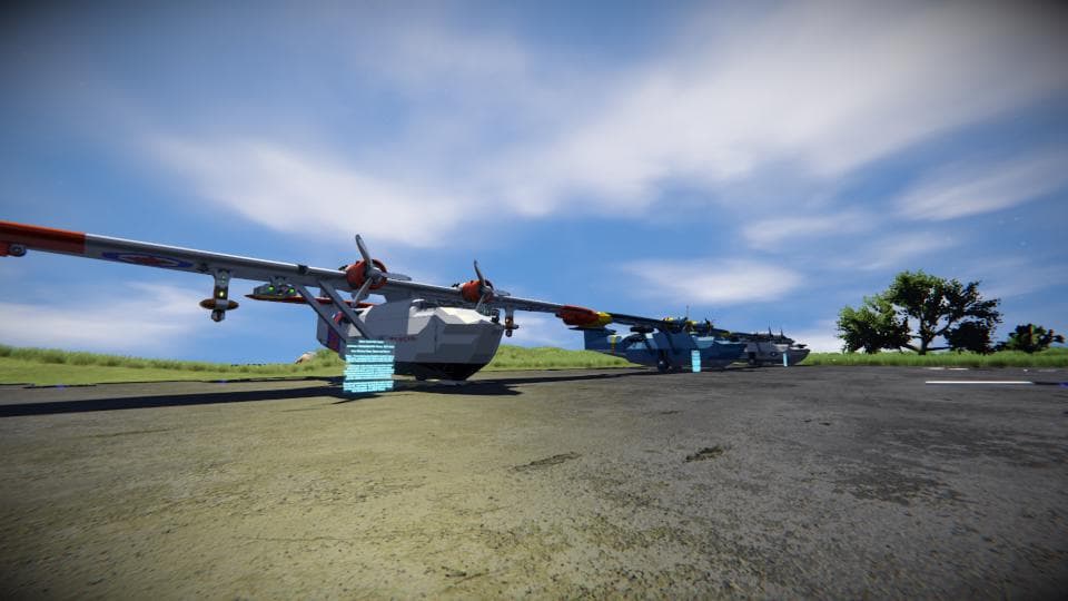 Sinura PBA Santa Cruz (Consolidated PBY Catalina replica) — Space Engineers Workshop preview