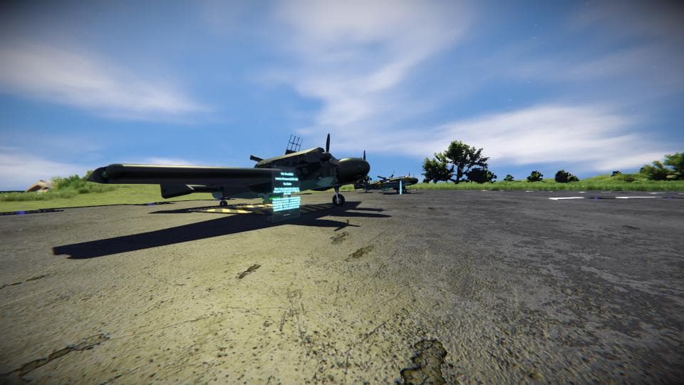 Sinura Sf-110 (Messerschmitt Bf-110 replica) — Space Engineers Steam Workshop preview image