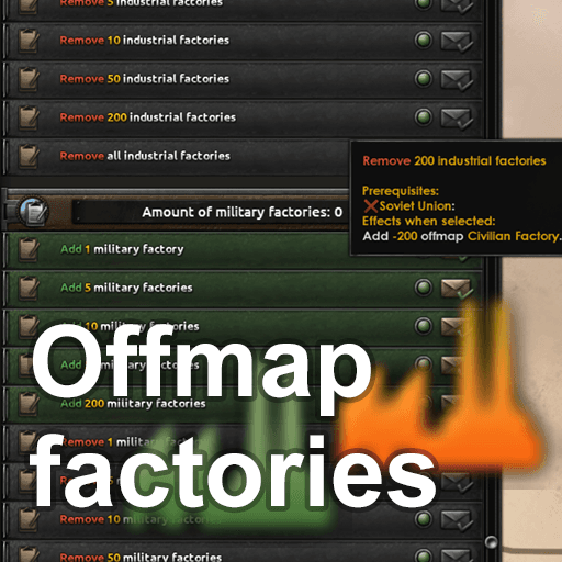 Offmap Factory V1.15 — Hearts of Iron IV Steam Workshop preview image