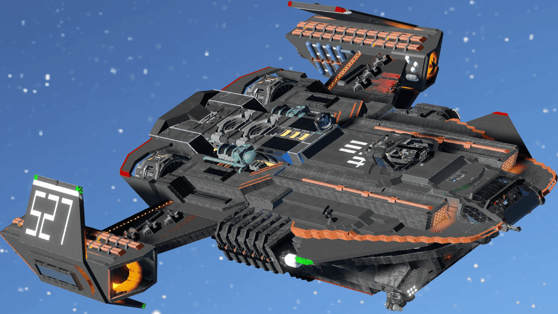 MLF- 527 - Anastasia - Military Light Freighter — Space Engineers Steam Workshop preview image