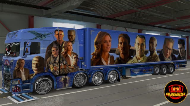 Pack Skin Scania Trailers Top Gun Maverick — Euro Truck Simulator 2 Workshop preview