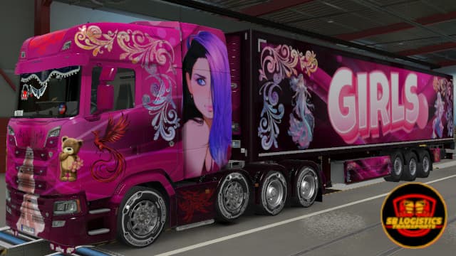 Packs Skin Scania + Trailers Girly — Euro Truck Simulator 2 Workshop preview