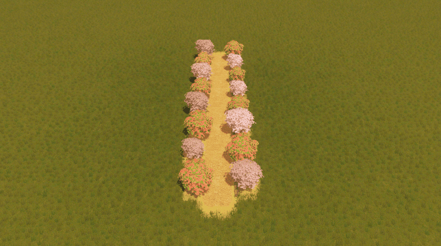 3 x 8 Path with Flower Trees — Cities: Skylines Workshop preview