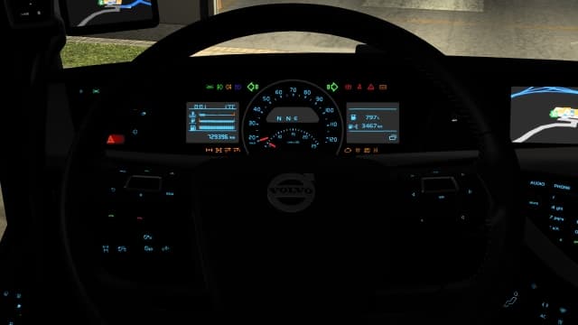 Blue Dashboard for Volvo FH4, FH5, FH6 — Euro Truck Simulator 2 Workshop preview