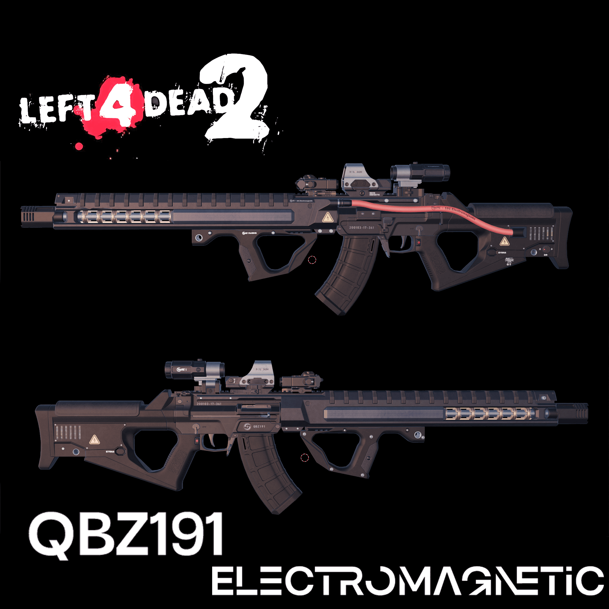 QBZ191 Electromagnetic replace m16 — Left 4 Dead 2 Steam Workshop preview image