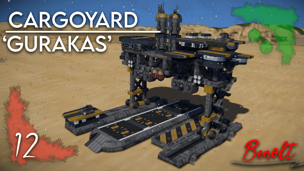 Day 12 - 'Gruakas' -  Cargoyard (NO DLC) — Space Engineers Steam Workshop preview image