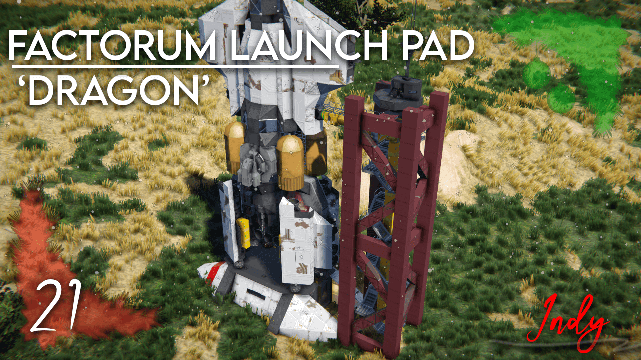 Day 21 - 'Dragon' - Factorum Launch Pad (NO DLC) — Space Engineers Steam Workshop preview image